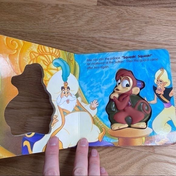 Vintage Disney Squeak Abu Aladdin Board Book Kids - Picture 4 of 5